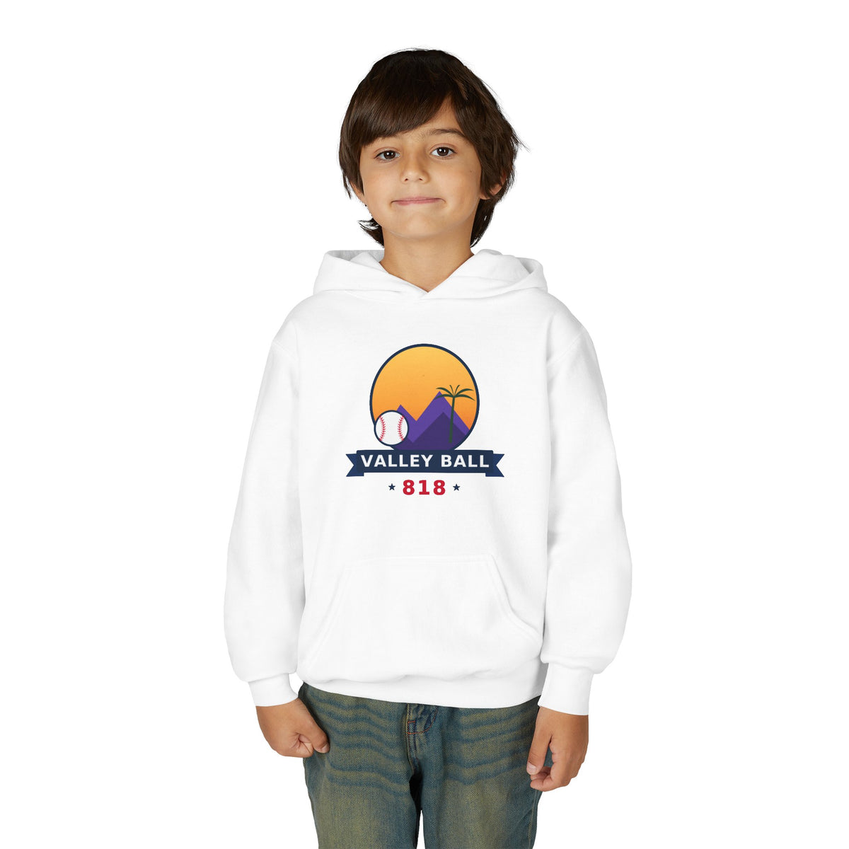 Valley Ball 818 Youth Baseball Hoodie