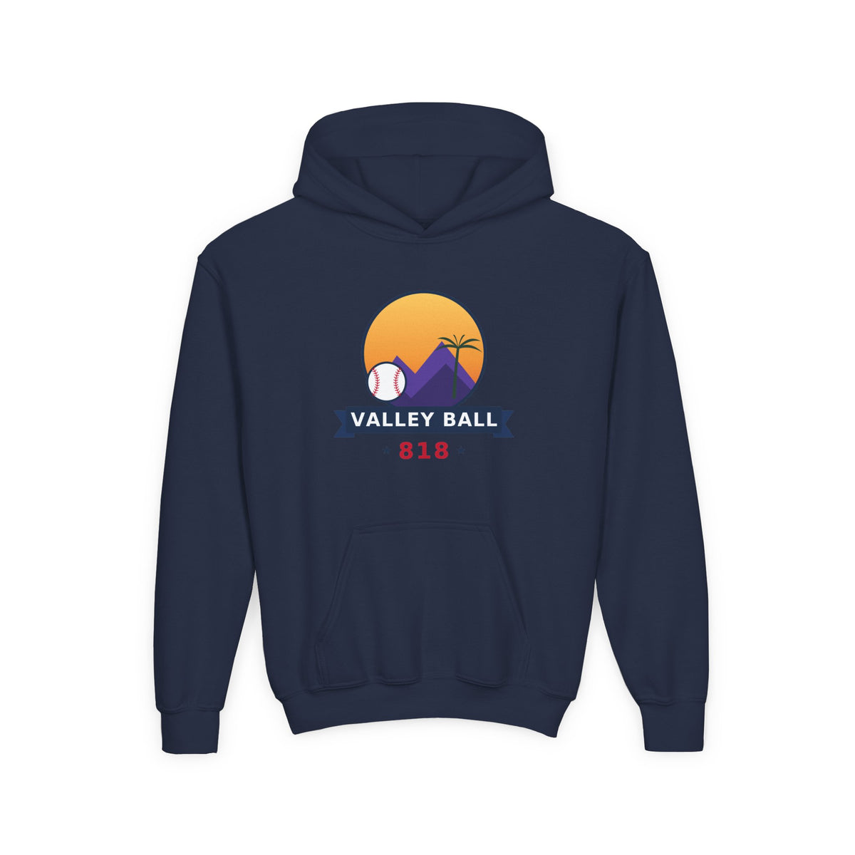Valley Ball 818 Youth Baseball Hoodie