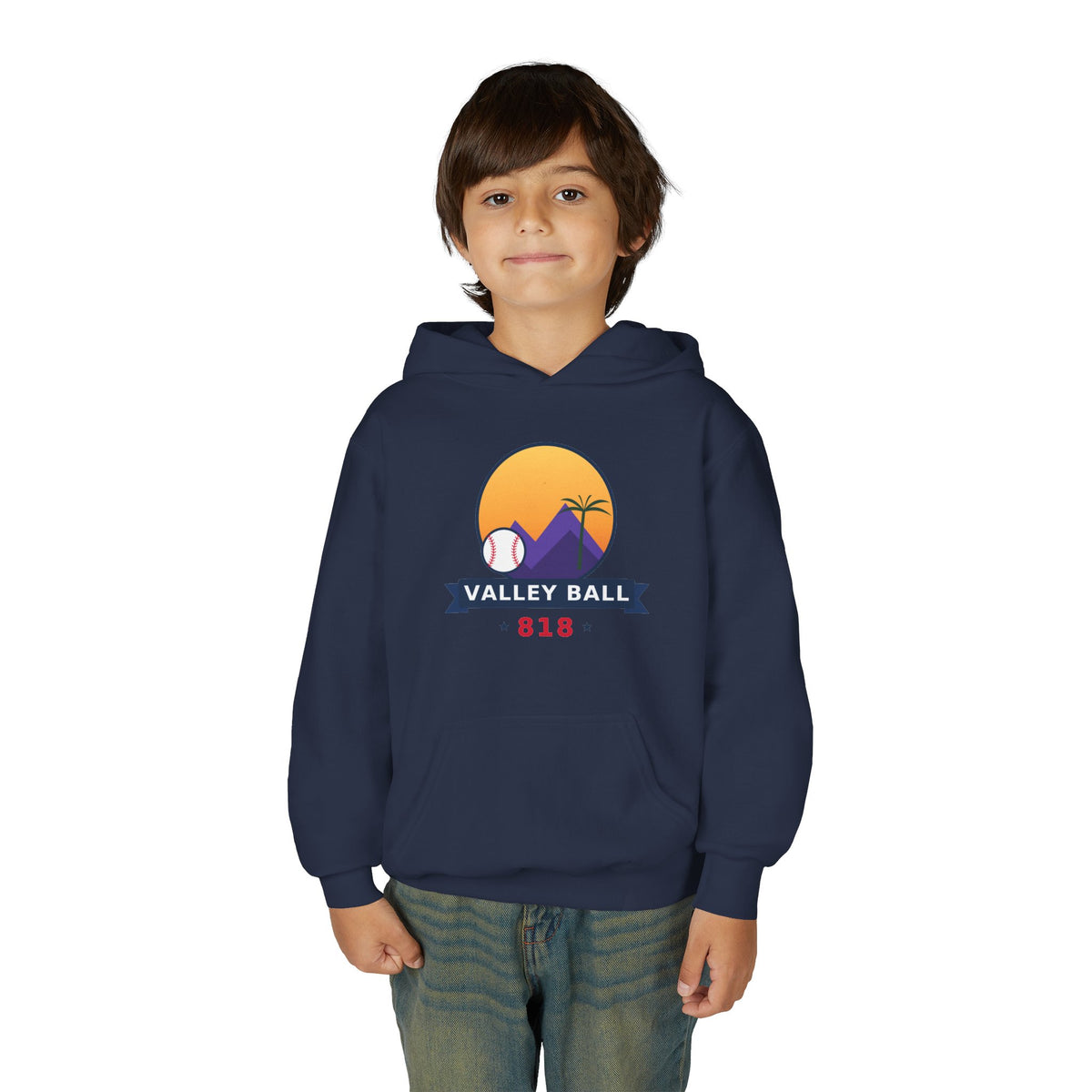 Valley Ball 818 Youth Baseball Hoodie
