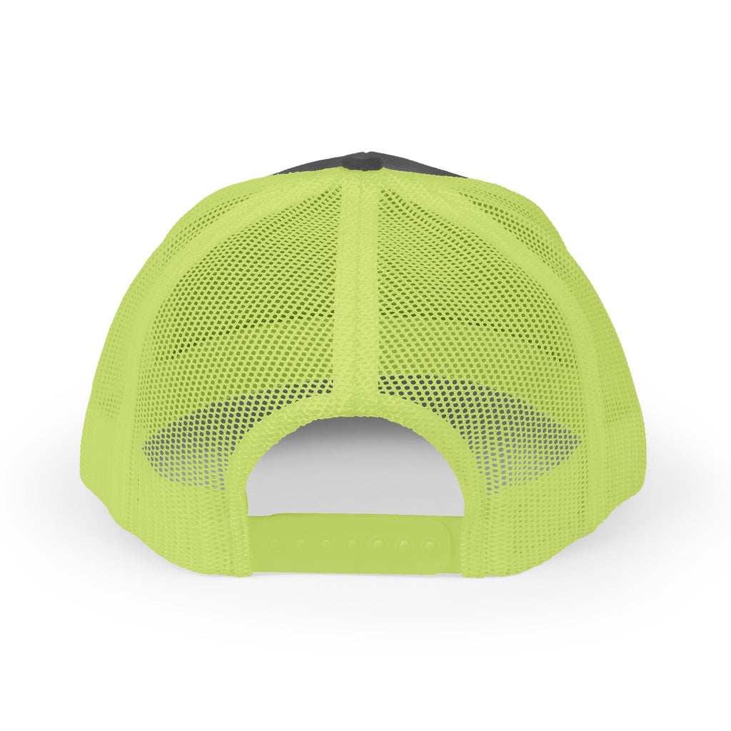 Valley Ball 818 charcoal neon green trucker hat back mesh and snap