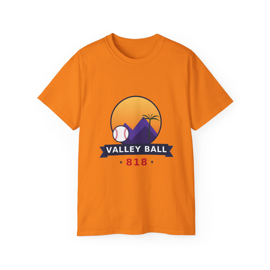 Valley Ball 818 Neon Men's Tee in orange