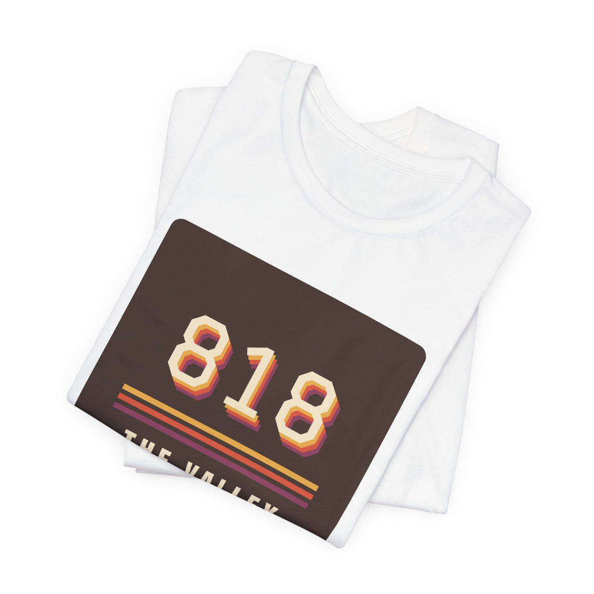 Valley Ball 818 Retro Adult Tee - 818 The Valley (White)