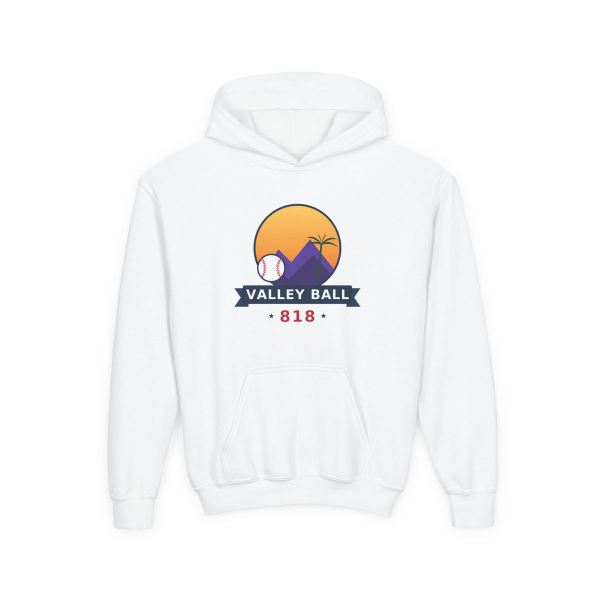 Valley Ball 818 Youth Baseball Hoodie