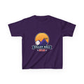 Valley Ball 818 Neon Youth Tee - Purple (Cream Outline)