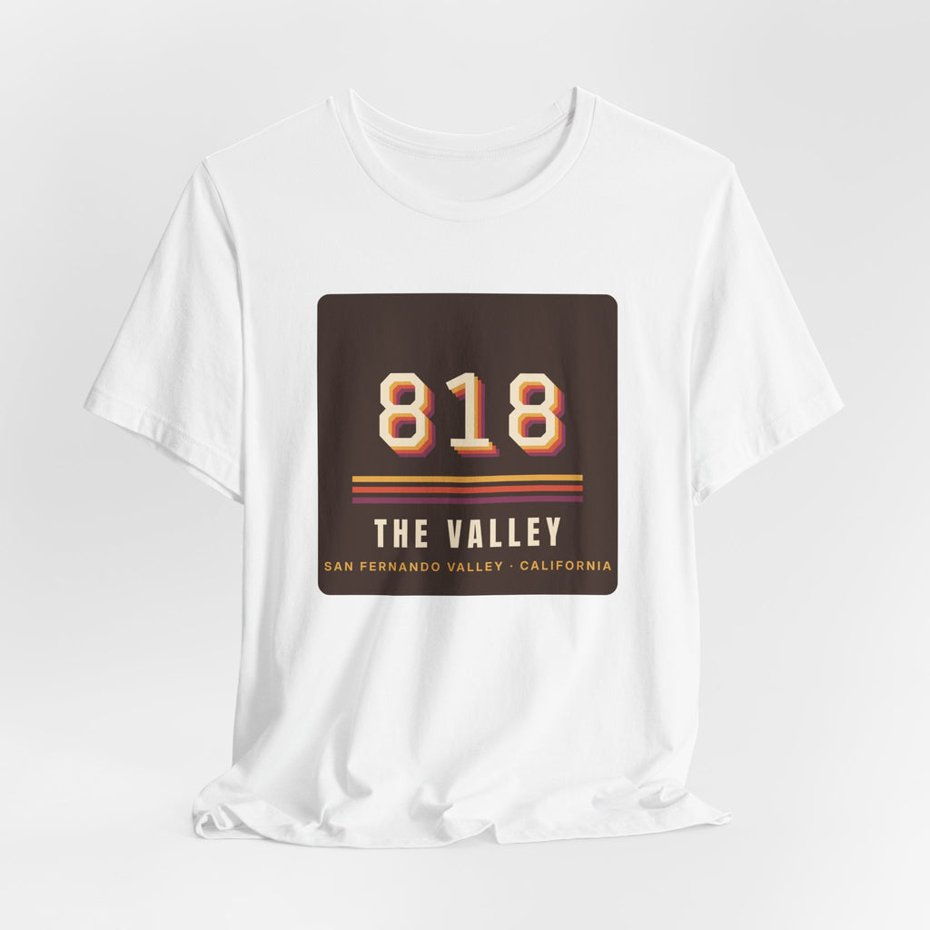 Valley Ball 818 Retro Adult Tee - 818 The Valley (White)