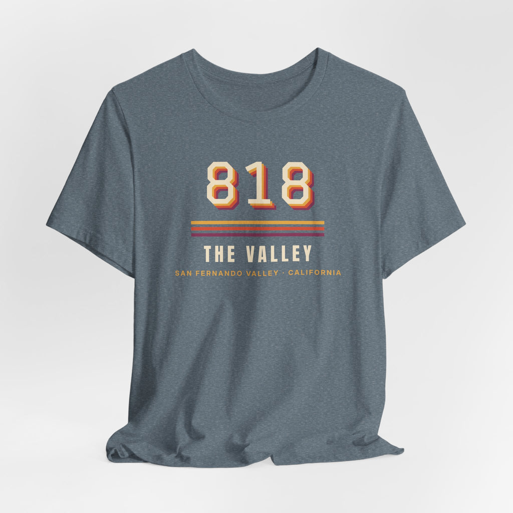 Valley Ball 818 Retro Adult Tee - 818 The Valley (No Panel)