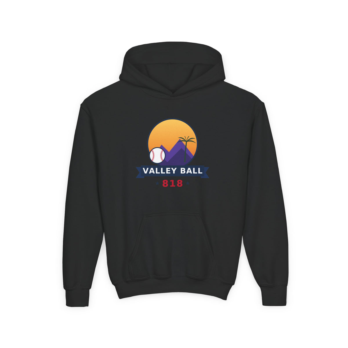 Valley Ball 818 Youth Baseball Hoodie