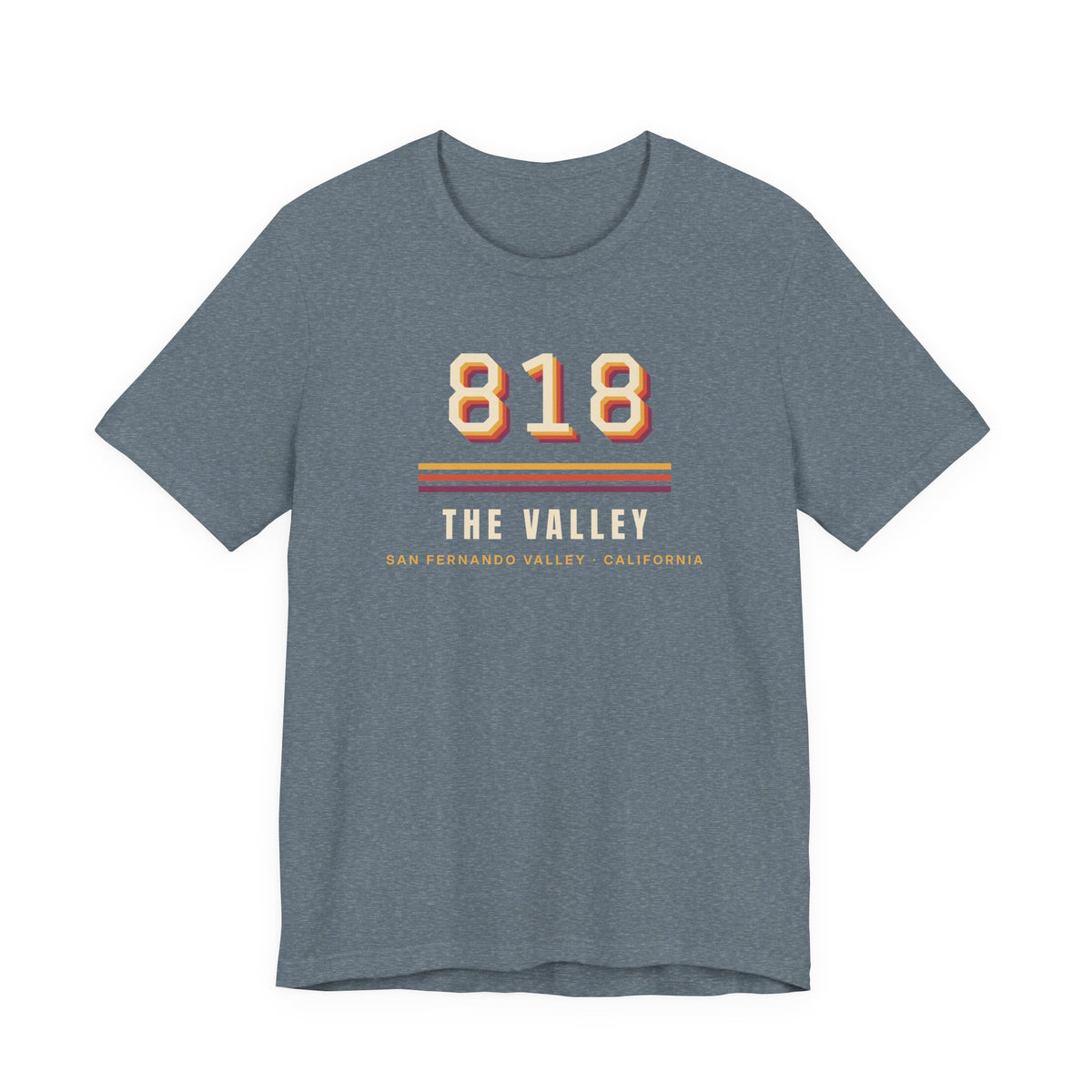 Valley Ball 818 Retro Adult Tee - 818 The Valley (No Panel)