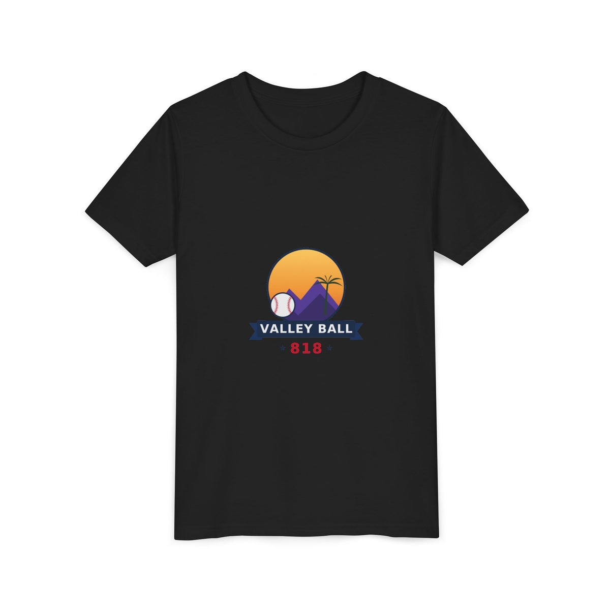 Valley Ball 818 Youth Baseball Tee